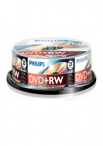 1x25 Philips DVD+RW 4,7GB 4x SP 513676-32