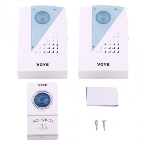 VOYE V001A2 Sonnette à LED Home Smart Smart sans fil avec double récepteur, distance de télécommande: 120 m (Open Air) SV1173-35