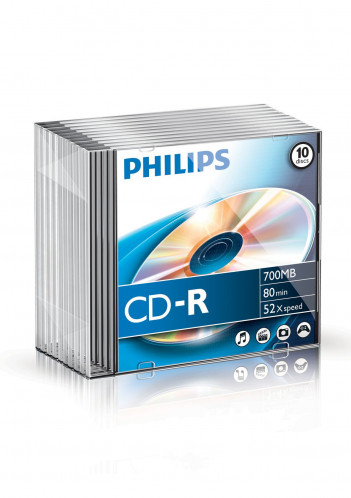 1x10 Philips CD-R 80Min 700MB 52x SL 513445-32