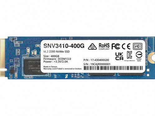 Synology SNV3410-400G SSD 400 Go M.2 2280 NVMe PCIe 3.0 x4 DDISYN0007-31