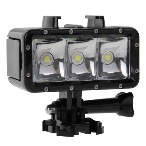 30M Waterproof Video Light 3 Modes Lampe de poche avec support de base et vis pour GoPro HERO4 Session / 4/3 + / 3/2/1, Dazzne, caméra XiaoYi S323496-38