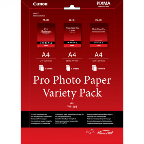 Canon PVP-201 Pro papier photo Variety Pack A 4 3x5 feuilles 772359-32