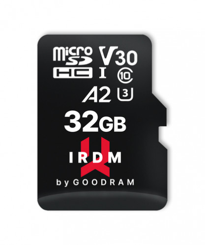 GOODRAM IRDM microSDHC 32GB V30 UHS-I U3 + adaptateur 690216-34