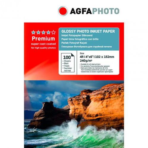AgfaPhoto Premium Photo papier 10x15cm 100feuilles 240gbrillant 489267-31