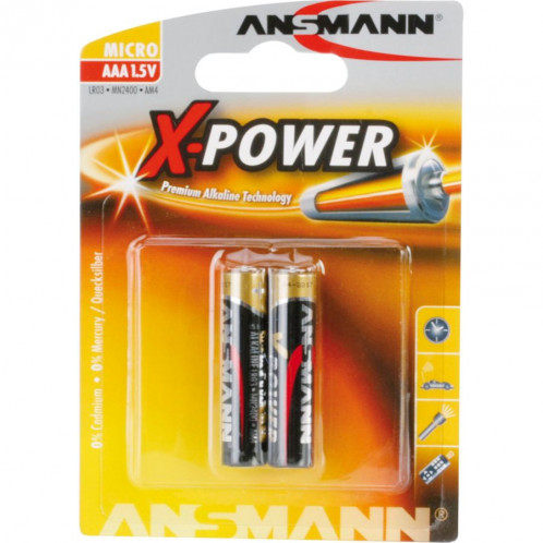 1x2 Ansmann Alcaline Micro AAA LR 03 X-Power 443814-32