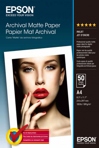 Epson Archival papier mat A 4, 50 f., 189 g S 041342 265662-32