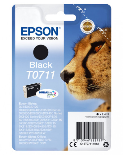 Epson cartouche d'encre noir DURABrite T 071 T 0711 267521-33