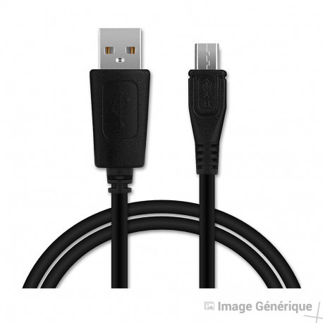 Câble Data Micro USB 1m, Embout Long de 8mm Noir (En Vrac) 396990-31