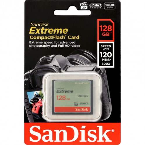 SanDisk Extreme CF 128GB 120MB/s UDMA7 SDCFXSB-128G-G46 723676-33