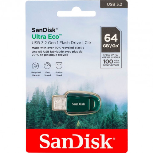 SanDisk Ultra Eco Drive 64GB USB 3.2 100MB/s SDCZ96-064G-G46 752901-31