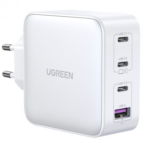UGREEN USB-A+3xUSB-C 100W GaN Tech Fast Wall Charger EU White 784436-36