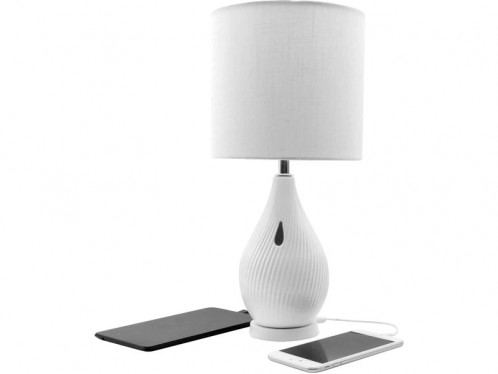 Macally LAMPUSBCMAW Lampe de chevet LED céramique avec 2 ports USB ACSMAY0006-34