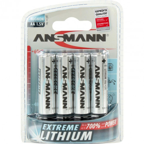 1x4 Ansmann Extreme Lithium Mignon AA LR 6 495131-32