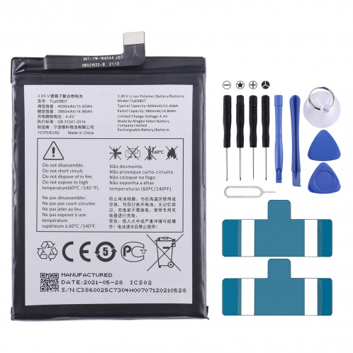 Pour Alcatel 3L 2020 5029D 4000mAh Remplacement de la batterie TLP038D7 SH94051188-32