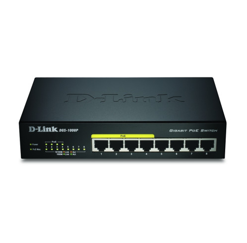 D-Link DGS-1008P/E 8-Port Layer2 PoE+ Gigabit Switch 159002-32 D-Link DGS-1008P/E 8-Port Layer2 PoE+ Gigabit Switch 159002-32