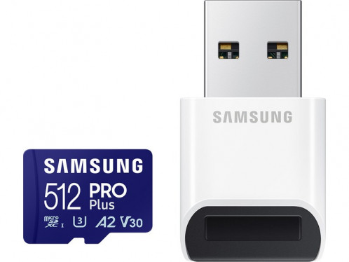 Samsung carte microSDXC 512 Go PRO Plus avec clé USB CSTSAM0124-34