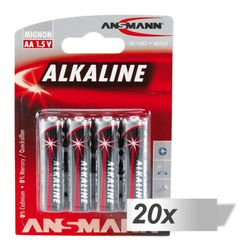 20x4 Ansmann Alcaline Mignon AA LR 6 red-line 5015563 486677-32