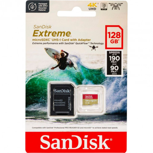 SanDisk microSDXC 128GB Extreme A2 C10 V30 UHS-I U3 732664-31