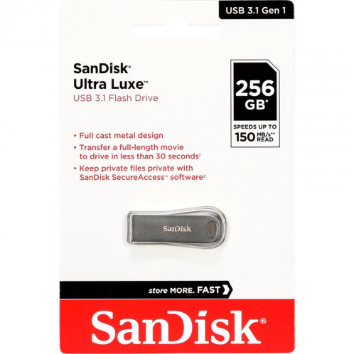 SanDisk Cruzer Ultra Luxe 256GB USB 3.1 150MB/s SDCZ74-256G-G46 723060-33