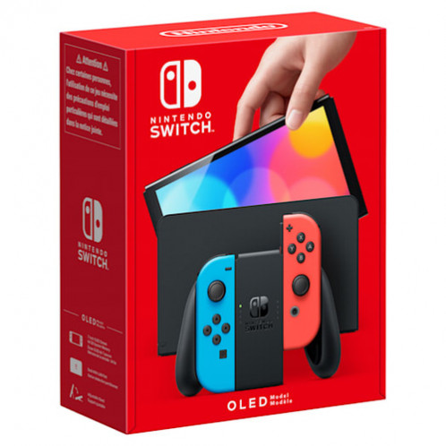 Nintendo Switch (modèle OLED) rouge néon/bleu néon 662482-310