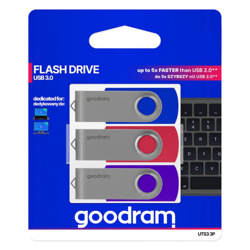 GOODRAM UTS3 USB 3.0 64GB 3-pack mix 690202-31