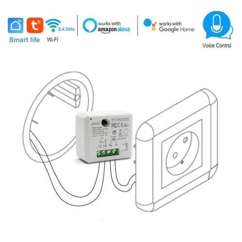Adapter vos prises et lumières en Wifi Wifi Smart Socket prise en charge / Alexa / Google Home / IFTTT / App Smart Life / Tuya APWIFIALL01-31