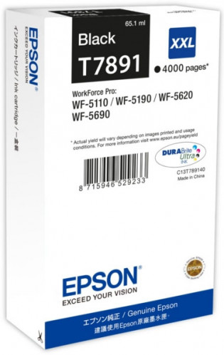 Epson T7891 Encre Noire XXL pour WF-5110/WF-5190/WF-5620/WF-5690 ENCEPS0341-31