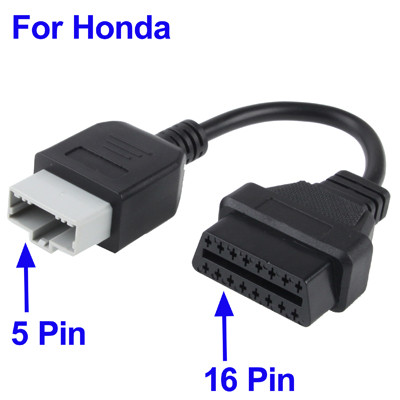 Câble diagnostic 5 Pin vers 16 Pin OBD 2 pour Honda CD5P01-32