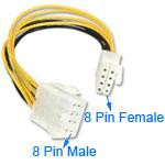 Câble d'extension d'alimenattion 8 pin Male vers 8 pin Femelle CEA8P01-33