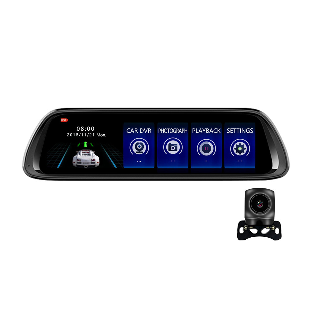 Enregistreur de conduite 10 pouces double caméra Dashcam Full HD écran  tactile enregistreur de conduite caméra de voiture DVR K62