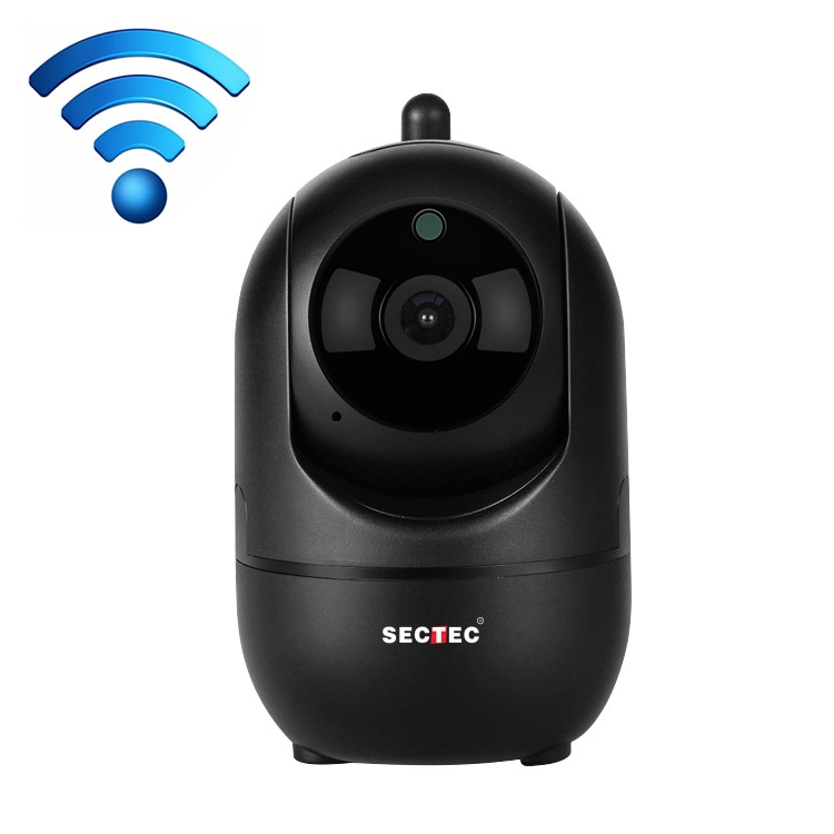 Caméra noire à la maison intérieure sans fil Wifi Intelligent Suivi  automatique de la caméra de surveillance réseau HD