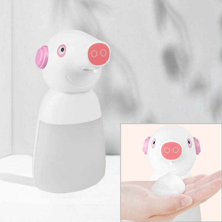 Distributeur Automatique De Savon De Dessin Anime De Lavage De Main De Capteur Intelligent 330ml Style Rechargeable Blanc