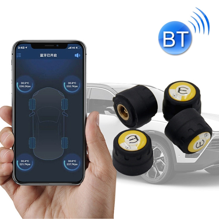 Système externe de détection de pression de surveillance de pression des  pneus de voiture Bluetooth 4.0 TPMS