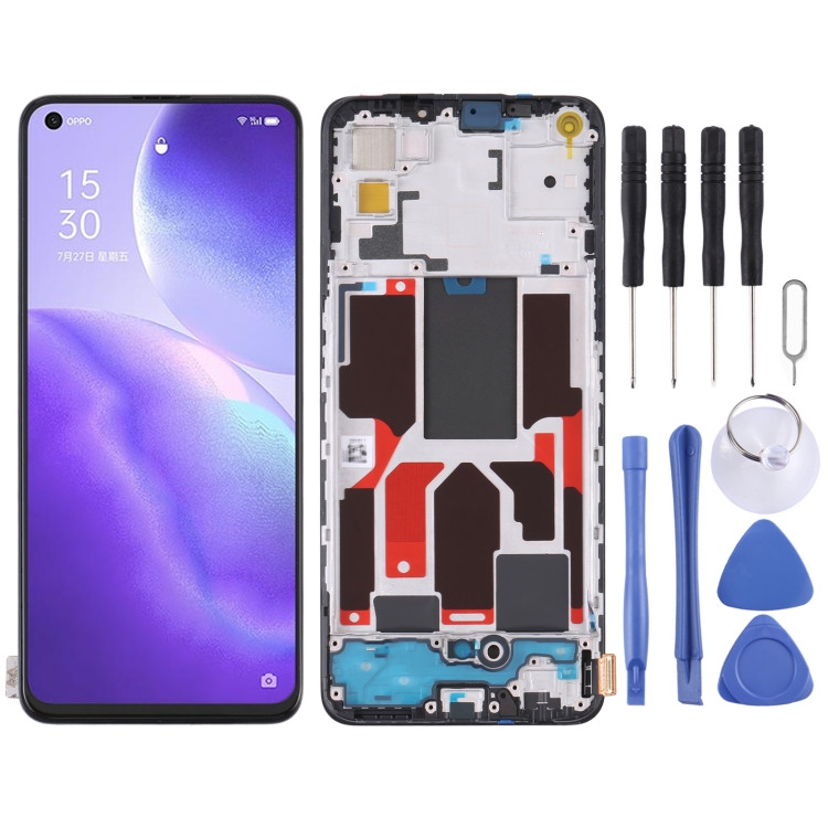 DISPLAY LCD OLED PER OPPO FIND X3 LITE CPH2145 / RENO 5 5G TOUCH SCREEN Vetro 7438644555564