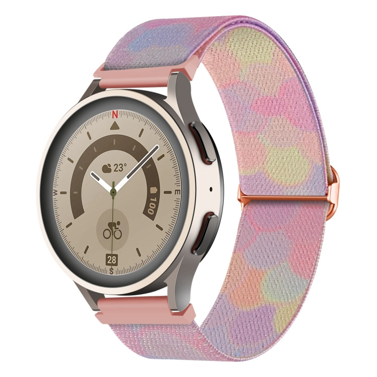 Pour Coros Apex Pro / Apex 46mm 22mm Bracelet de montre à boucle tissée en  nylon coloré peint (bulles symphoniques)