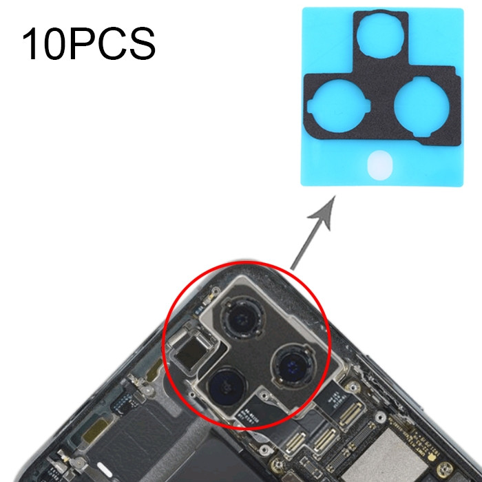 10 tampons en mousse éponge anti-poussière pour caméra arrière pour iPhone  11