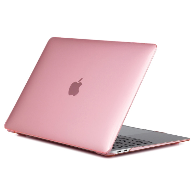 Housse de protection en cristal pour ordinateur portable pour MacBook Air 13 3 pouces A1932 2018 rose