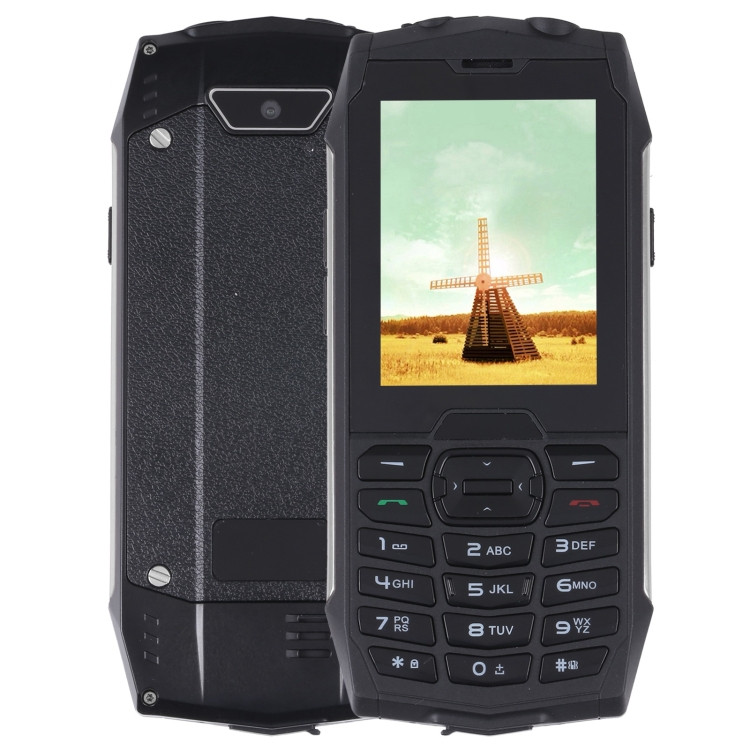 Téléphone robuste Rugtel R3C, IP68 étanche à la poussière antichoc, 2,8  pouces, MTK6261D, batterie 2500 mAh, SOS, FM, double SIM (argent)