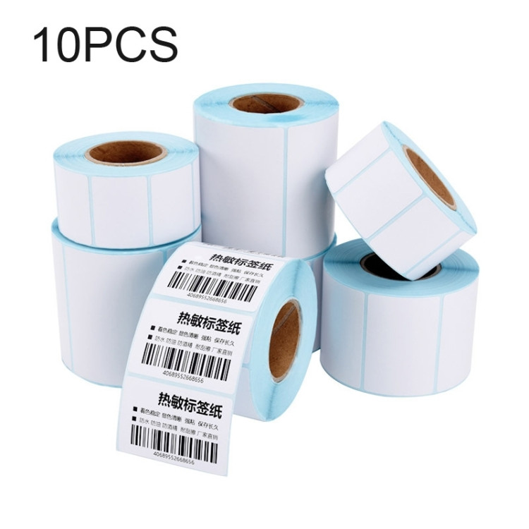 10 PCS 40x20x1500 papier d'étiquette de code à barres thermique