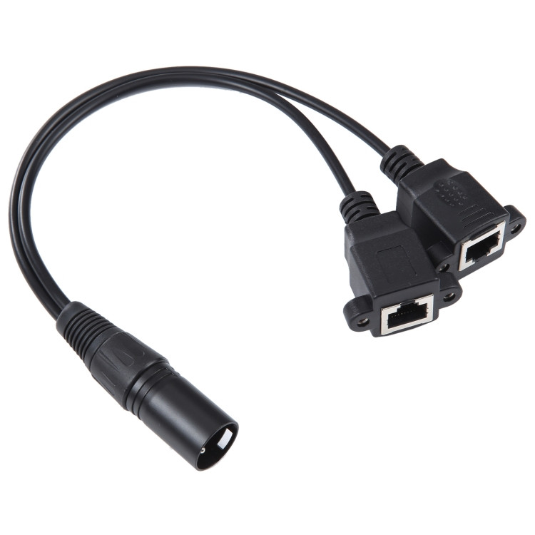 Câble Y-Splitter XLR mâle 5 broches vers double XLR 3 broches mâle