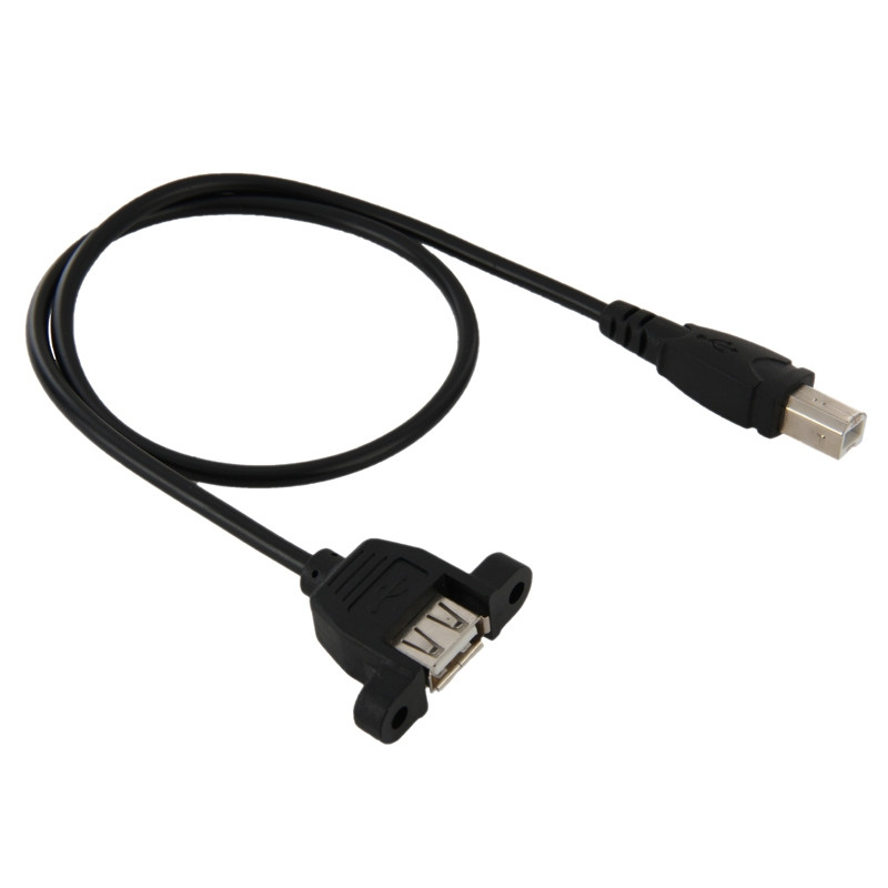 Câble adaptateur USB 2.0 Type-B mâle vers USB 2.0 pour imprimante / scanner  pour HP, Dell, Epson, Longueur: 50cm (Noir)