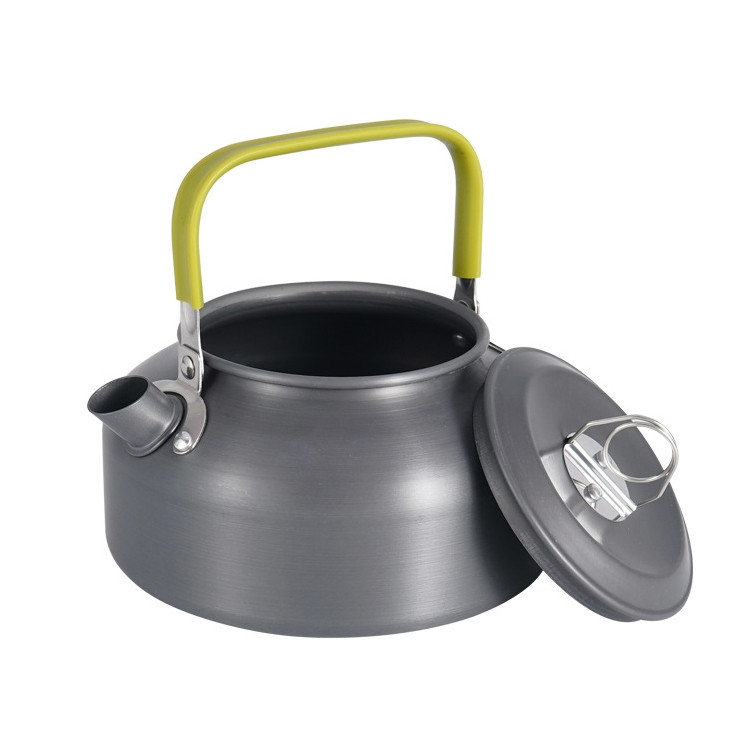 Pot de café en aluminium de bouilloire de théière de pique-nique extérieur  portatif de 0.8L d'alpinisme, capacité: 0.8L