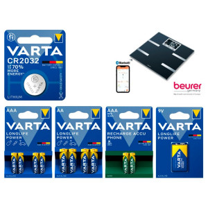 Varta Sales Drive Longlife Power kit + pèse-personne Beurer 755288-20