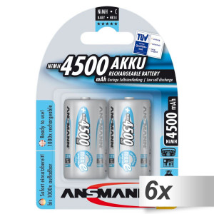 6x2 Ansmann maxE NiMH piles Baby C 4500 mAh 5035352 502826-20