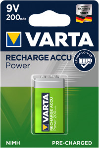 1 Varta Pile bloc rechargeable 9V 200 mAh 486976-20