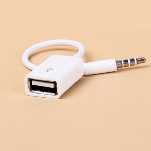 Voiture SUV MP3 3.5mm Mâle AUX Audio Plug Jack Au Câble Convertisseur USB 2.0 Femelle CV8338711-20