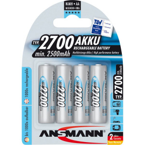 1x4 Ansmann piles 2700 Mignon AA 2500 mAh 519827-20