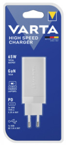 Varta High Speed Charger 65W GaN 2x USB C + USB A Type 57956 766089-20