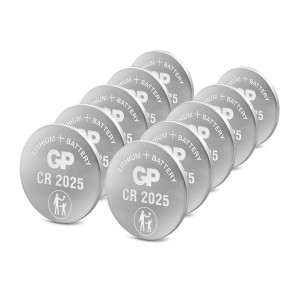 1x10 GP CR 2025 Lithium 3V Piles bouton 0602025C10 801971-20