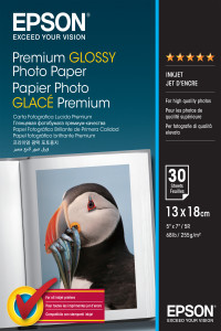 Epson Premium Glossy Photo Paper 13x18 cm, 30 feuilles, 255 g 200557-20